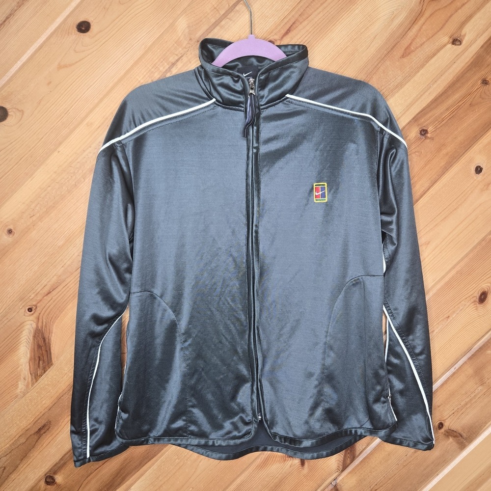 NIKE SUPREME COURT CHALLENGE Vintage Shiny Tennis Full Zip Jacket Medium‎